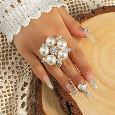 Регулируемые манжеты из сплава со стразами для женщин WU2379-1