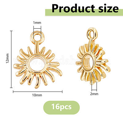 16 шт. Латунные подвески KK-DC0004-88-1