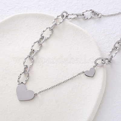 Ожерелья с подвесками в форме сердца из нержавеющей стали для женщин XV5288-1