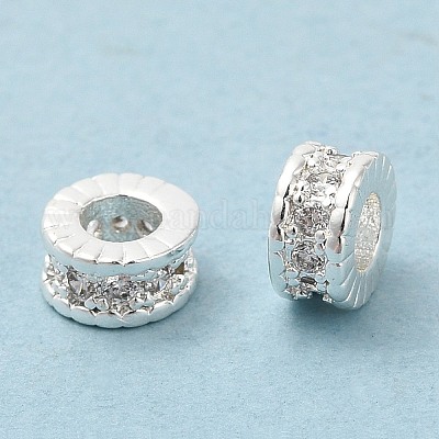 Стойки обшивки латунь микро проложить кубического циркония бусы KK-A186-03B-S-1