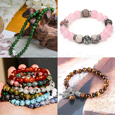 60шт натуральные бусины из красной яшмы G-YW0002-18A-1