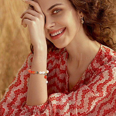 2 нити натуральных бусин сердолика&nbsp;G-OC0004-56-1