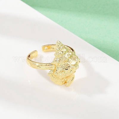 Латунные манжеты с океанской тематикой RJEW-C135-01G-09-1