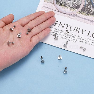 Серьги-штанги для хрящей из нержавеющей стали 201 EJEW-R147-36-1