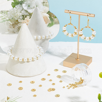 90шт 3 стиля латунные бусины KK-BC0013-04-1