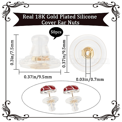 50шт силиконовые заглушки для ушек SIL-SC0002-35-1