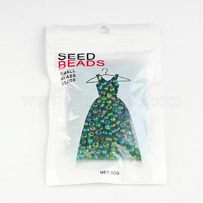 Прозрачные радужные круглые стеклянные бусины X-SEED-A007-4mm-167-1