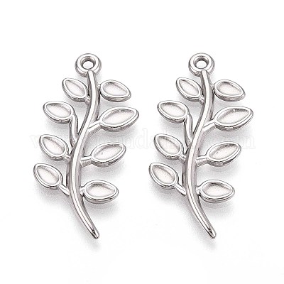 Подвески в форме листьев из нержавеющей стали 304 STAS-T067-31P-1