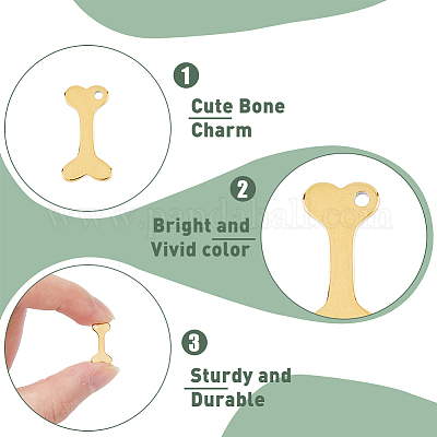 40 шт. 2-х цветные подвески из нержавеющей стали 304 STAS-DC0012-66-1