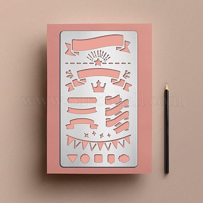 2шт 2 трафарета для резки из нержавеющей стали 304 DIY-FG0001-98-1