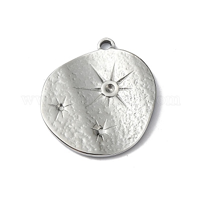 Подвеска из нержавеющей стали 304 со стразами STAS-L022-443P-1