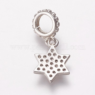 Латунь кубический цирконий европейские подвески с подвесками KK-P134-04-1