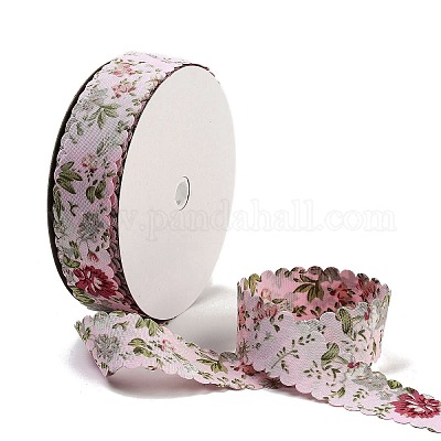 20 ярд полиэфирной ленты с цветочным принтом OCOR-Z005-03D-1