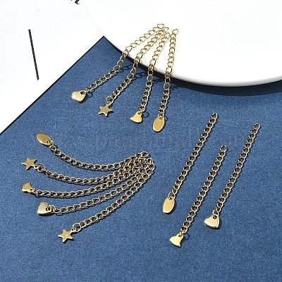 12 шт. 4 стиля удлинитель цепи из нержавеющей стали 304 FIND-FS0002-96A-1