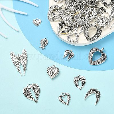 100 шт. 10 стиля подвески из сплава в тибетском стиле TIBEP-CJ0002-42-1