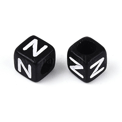 Начальные акриловые бусины с горизонтальной дырочкой OACR-ZX006-35N-1