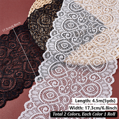 Отделка из эластичного кружева 2 цвета OCOR-PH0005-77-1