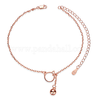 925 браслет на ногу из стерлингового серебра с кошачьими звеньями JA90B-1