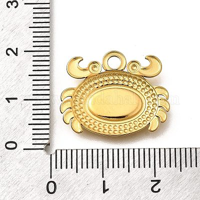 Оправы для подвесок из нержавеющей стали 304 в виде кабошонов STAS-E545-04C-G-1