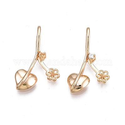 Латунные подвески из прозрачного кубического циркония со стразами и эмалью KK-N232-240-1