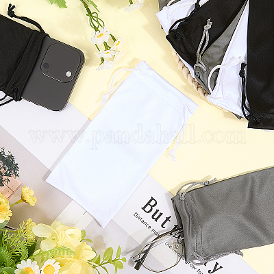 18 шт. 3-х цветный прямоугольный футляр для очков из микрофибры ABAG-CN0001-17-1