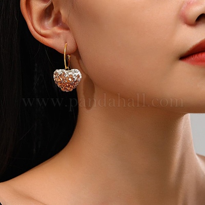 20шт 4 цвета бусины из полимерной глины со стразами RB-AR0003-17-1