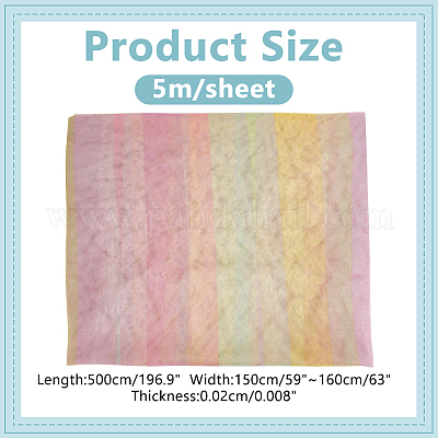 Полиэфирная сетчатая ткань с градиентом цвета радуги DIY-WH0453-84-1