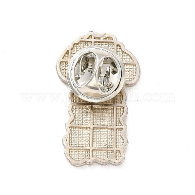 Эмалированная булавка с латунными защелками-бабочками JEWB-A006-01A-1