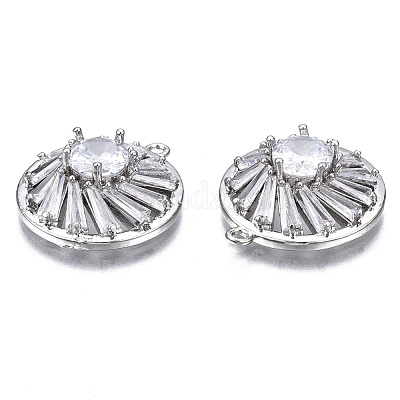 Латунные подвески с фианитами ZIRC-S069-006P-1