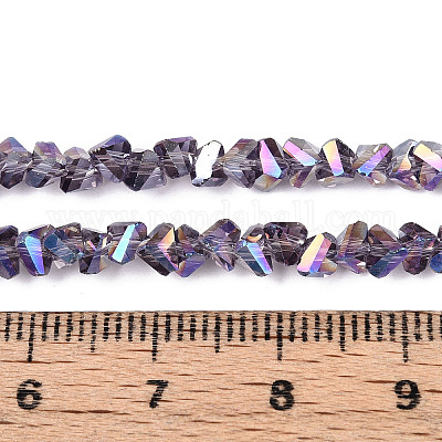 Гальванизируйте прозрачное стекло бисер нитей GLAA-N021-4mm-M-1