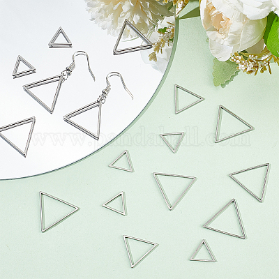 Набор для самостоятельного изготовления треугольных сережек-подвесок из нержавеющей стали 304 DIY-DR0001-40-1