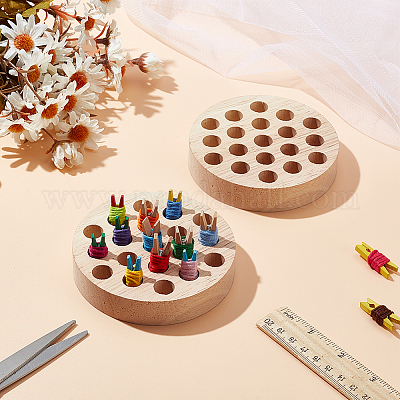 Держатель для ниточек с деревянным зажимом FIND-WH0139-236-1