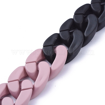 Непрозрачные акриловые цепи для бордюров ручной работы AJEW-JB00620-02-1