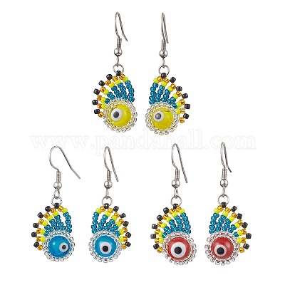 Серьги-подвески из нержавеющей стали 304 EJEW-MZ00196-1