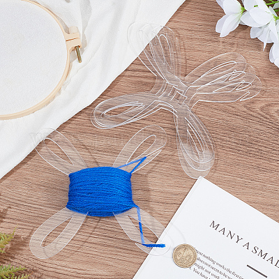 Акриловая мулине в форме цветка AJEW-WH0029-71A-1