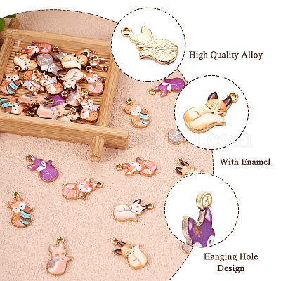 32шт 8 цвета подвески из окрашенного сплава FIND-TA0002-64-1