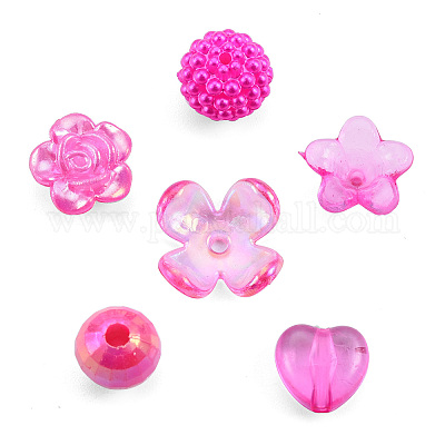 Непрозрачные и прозрачные акриловые бусины MACR-T045-01G-1