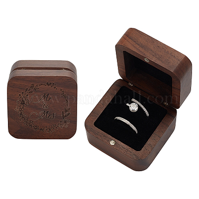 Магнитные подарочные коробки для хранения деревянных колец CON-WH0109-001-1