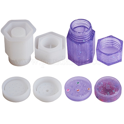 Resin Cylinder Hexagon Mold  Epoxy Resin Plaster Mould - Silicone