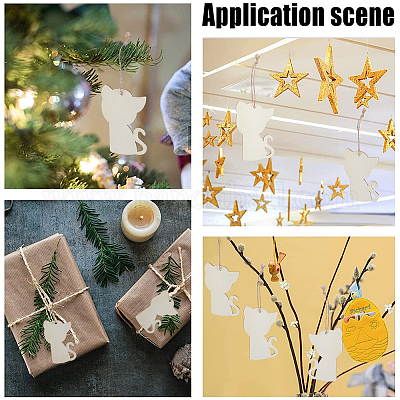 Набор незавершенных деревянных подвесок на тему животных для живописи WOOD-WH0124-26H-1