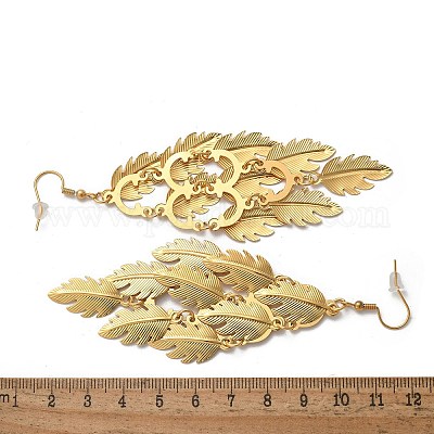 Серьги-подвески из нержавеющей стали 304 EJEW-S253-07C-G-1