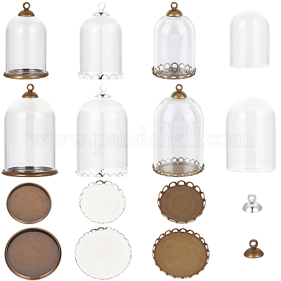 12 комплект стеклянных купольных крышек 6 стилей AJEW-SC0002-68-1