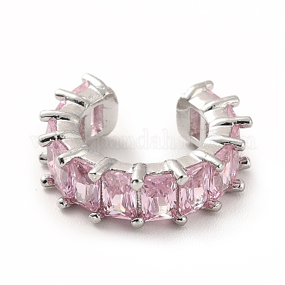 Серьги-каффы для тенниса с кубическим цирконием EJEW-K093-09P-04-1