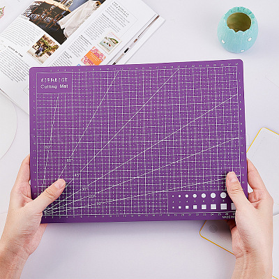 GORGECRAFT 9 x 12 Self Healing PVC Cutting Mat A4 Double-Sided Rotary Mat  Non-Slip Fabric Cutting Board for Sewing Quilting Scrapbooking Art