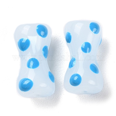 Ручной работы ухабистым Шарики Lampwork LAMP-C012-01F-1