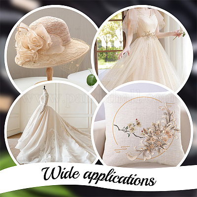 3d цветочный узор компьютерная вышивка аппликации PATC-WH0002-006-1