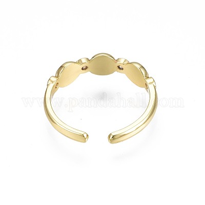 Прозрачное кубическое циркониевое кольцо-манжета сглаз с эмалью для женщин RJEW-N035-099-1