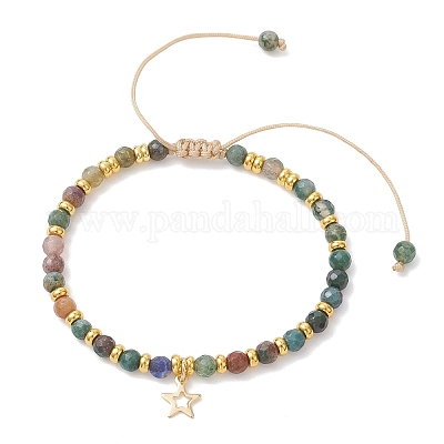 Браслеты с подвесками из нержавеющей стали Star 201 BJEW-JB12801-01-1