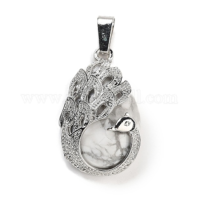 Подвески из натурального говлита в форме капли G-G112-03P-08-1