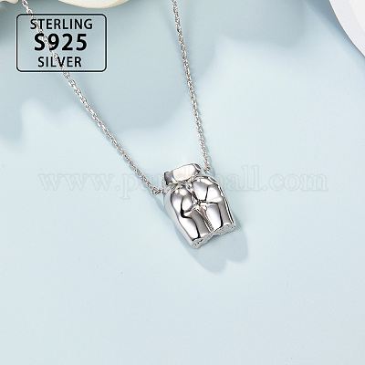 S925 argent sterling 3d collier de corps humain bijoux de déclaration de mode&nbsp;TN0359-2-1